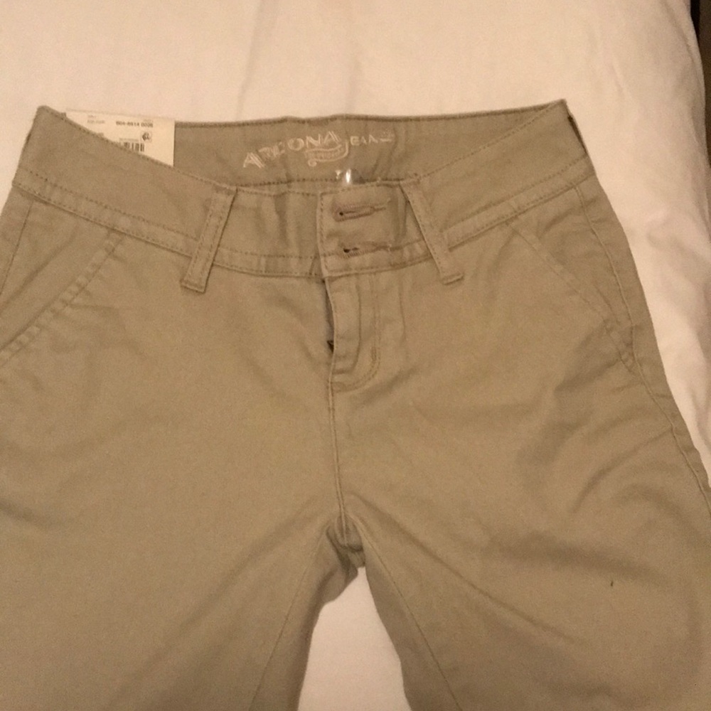 Arizona schoolgirl bootcut khakis size 1 short NWT